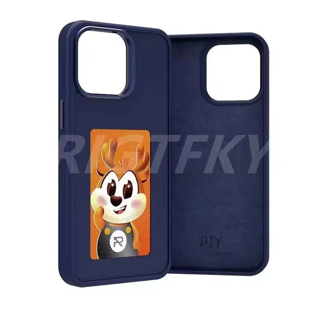 Customizable NFC DIY phone case for iPhone 13, 14, and 15 Pro Max, offering full protection with vibrant ink designs, combining style and durability for a unique, personalized look.